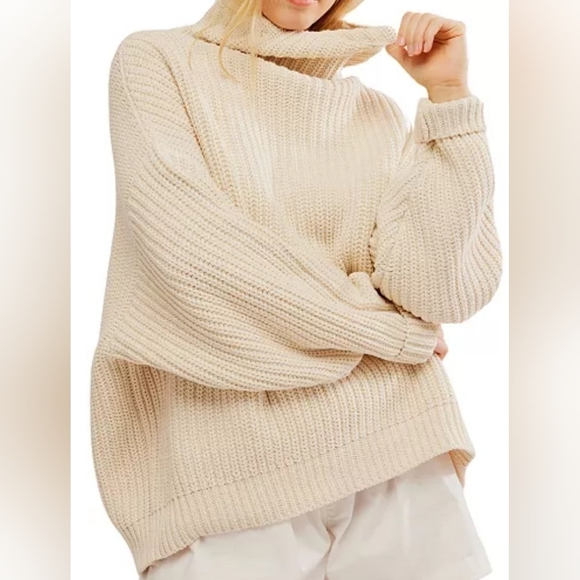Free People Swim Too Deep Turtleneck Sweater - Picture 2 of 13